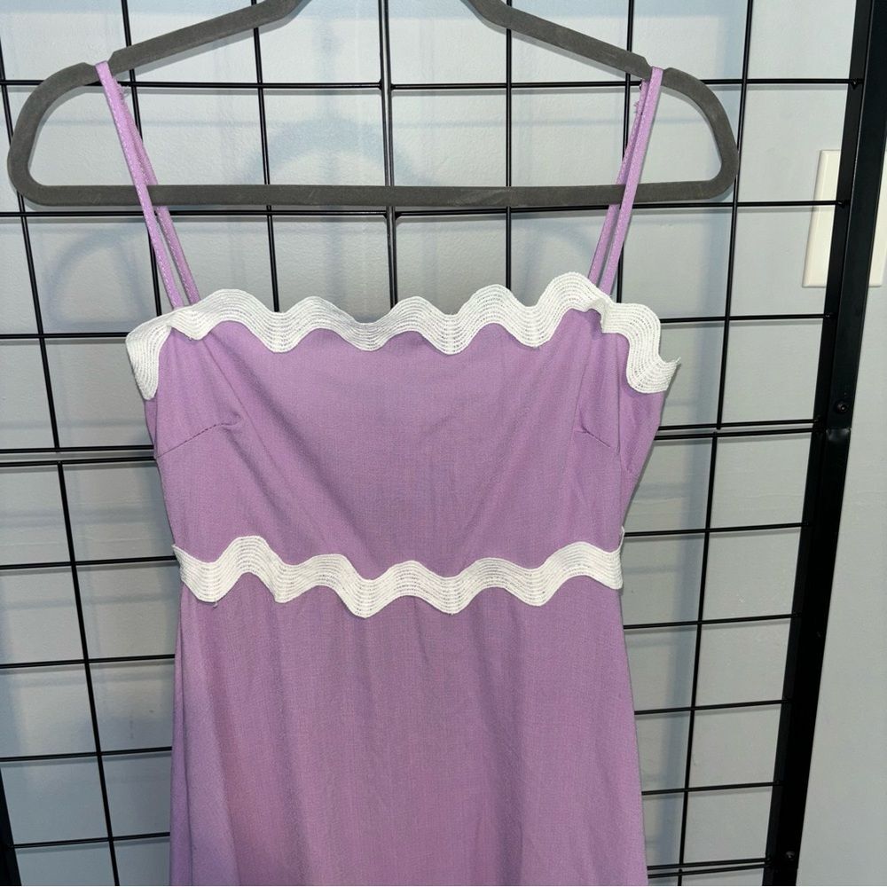 Sleeveless Lavender Maxi Dress With White Accents NWOT - Picture 7 of 13